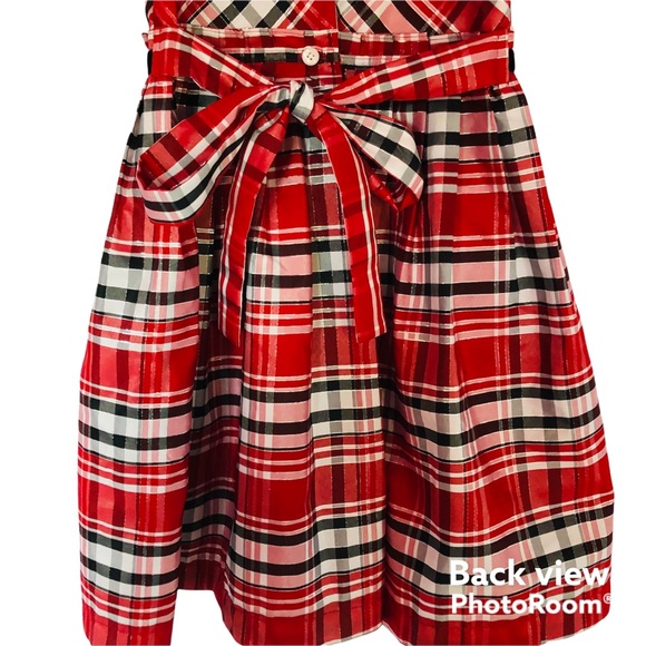Jona Michelle Girls red black plaid a line dress sleeveless Girls size 7 - Picture 6 of 13